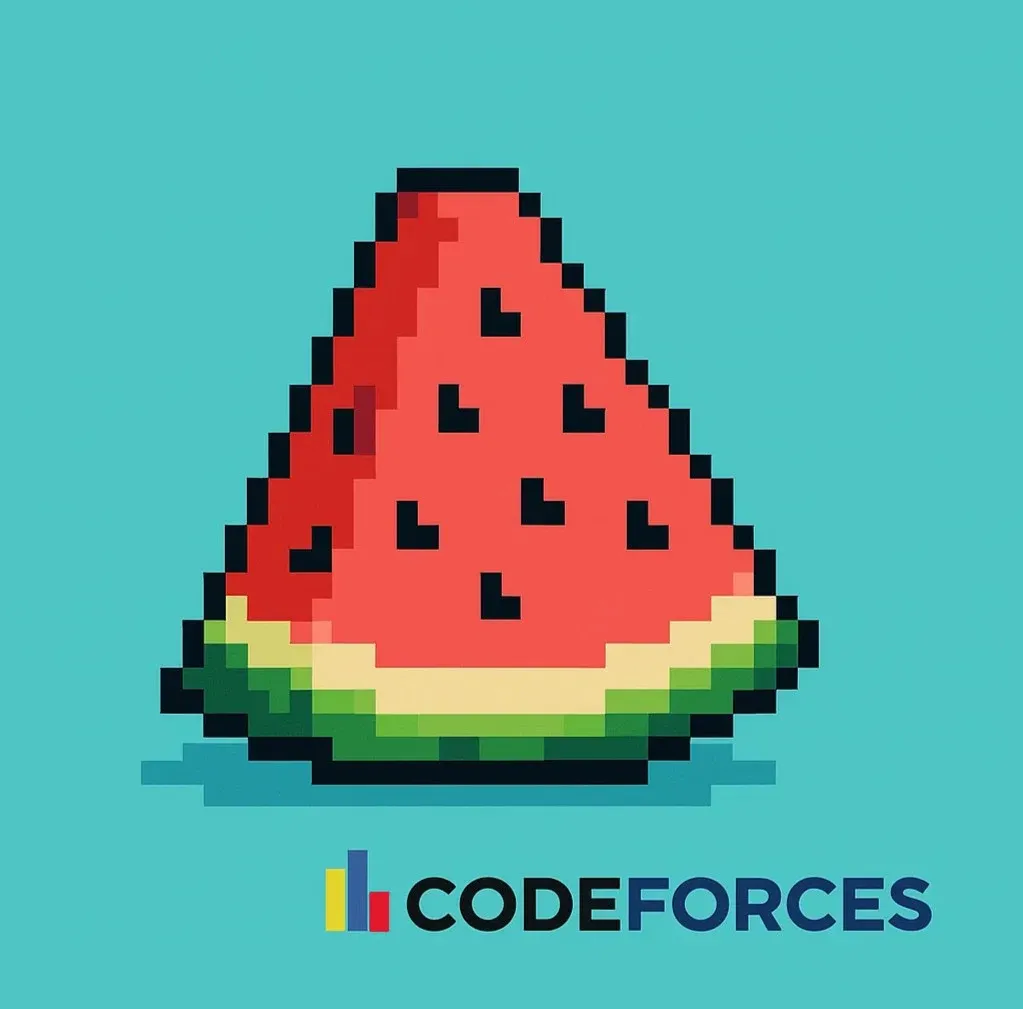 Ejemplo visual del problema Watermelon en Codeforces
